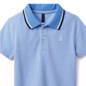Janie and Jack Blue Bunny Polo